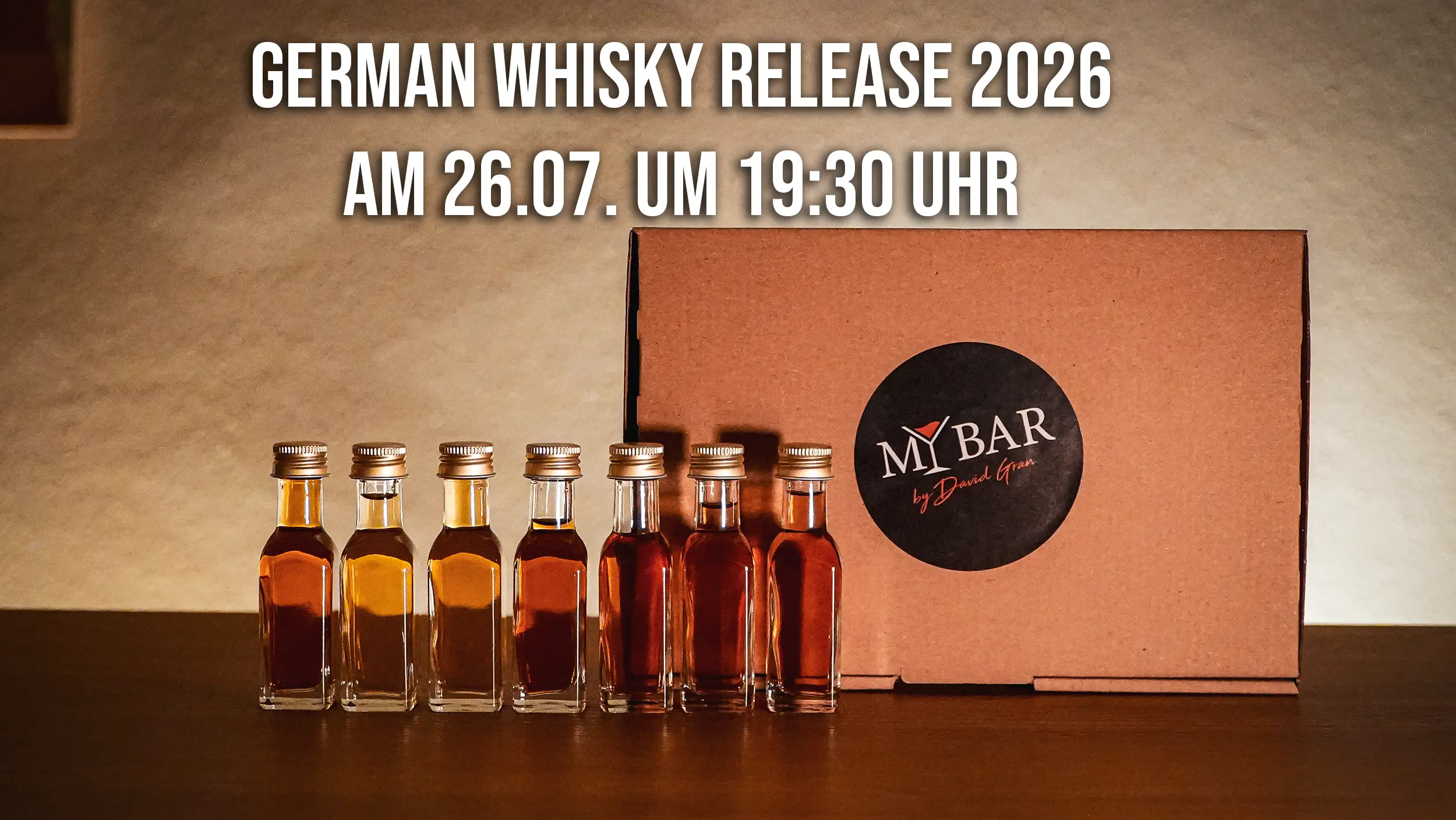 Ein Bild des Tatingsets für das German Whisky Release Tasting am 27.06.2026