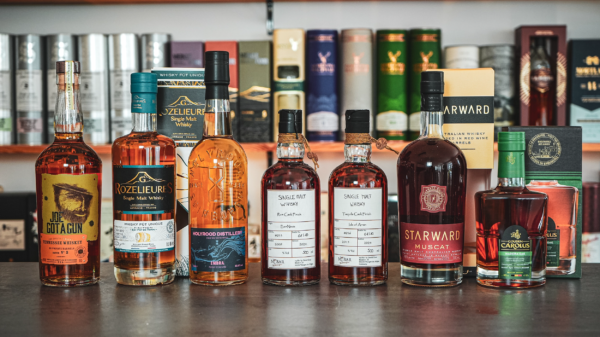 Ein Bild des Line Ups für das Sommerwhiskytasting am 07.09.2024.