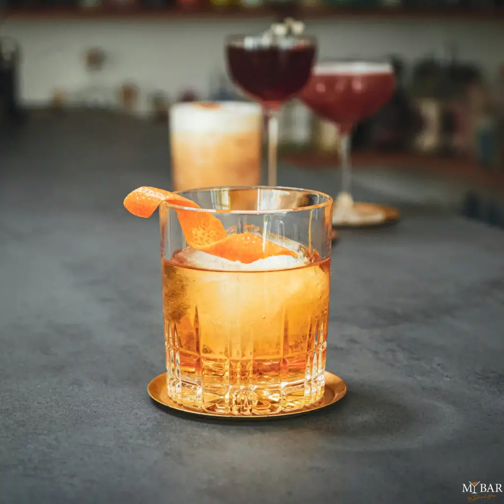 Ein Bild des Old Fashioned Cocktails von Mixologe David Gran