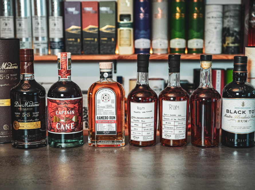 Lineup des RUm tastings am 02.11.2024