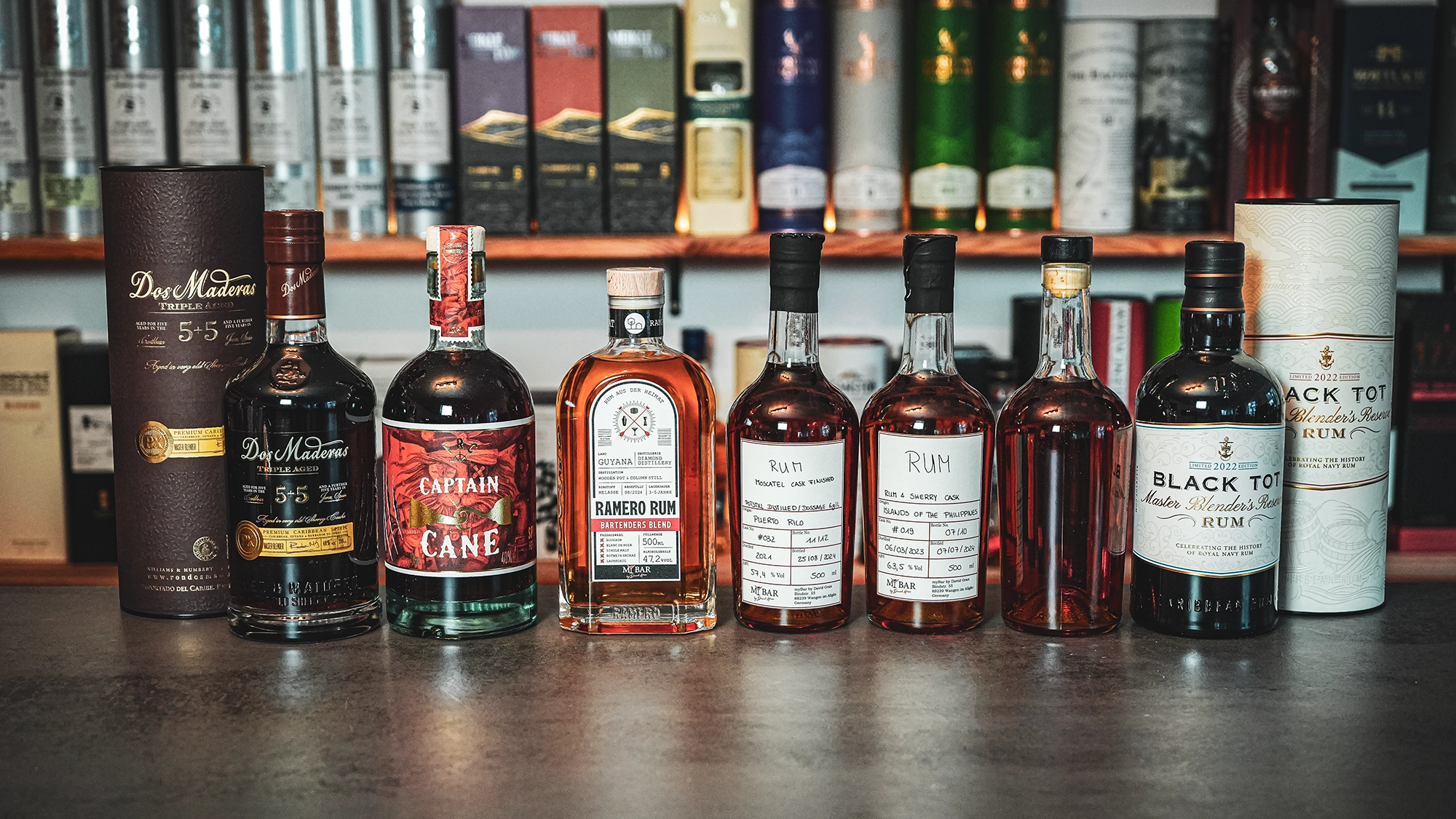 Lineup des RUm tastings am 02.11.2024