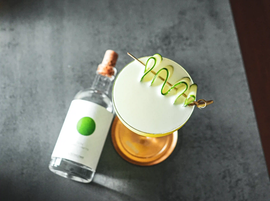 Ein Bild des Poisoned Cucumber Cocktails nach einem Rezept von David Gran.