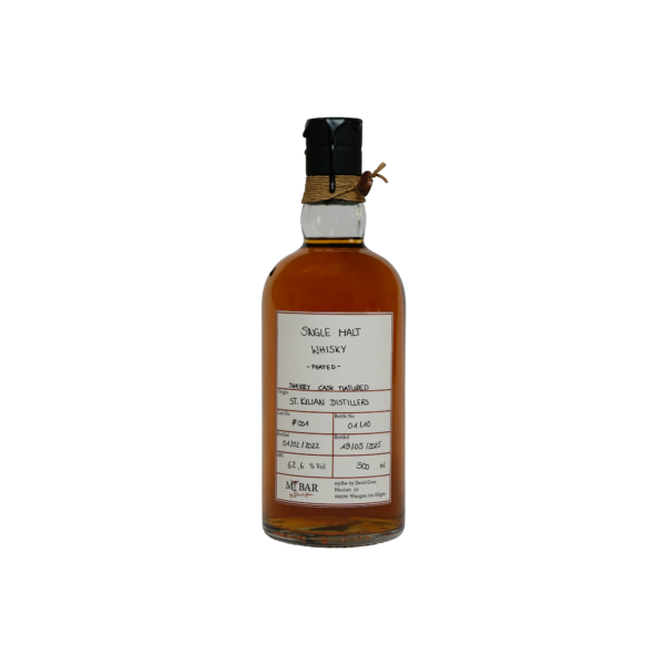 Ein Bild des St. Kilian Distillers Single Malt Whisky aus dem Sherry Fass von myBar by David Gran.