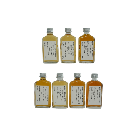 Ein Bild des Sample Sets zum German Whisky Release 2025.