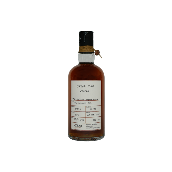 Ein Bild des Dufftown [M] Single Malt Whiskys aus einem palo Cortado Fass.