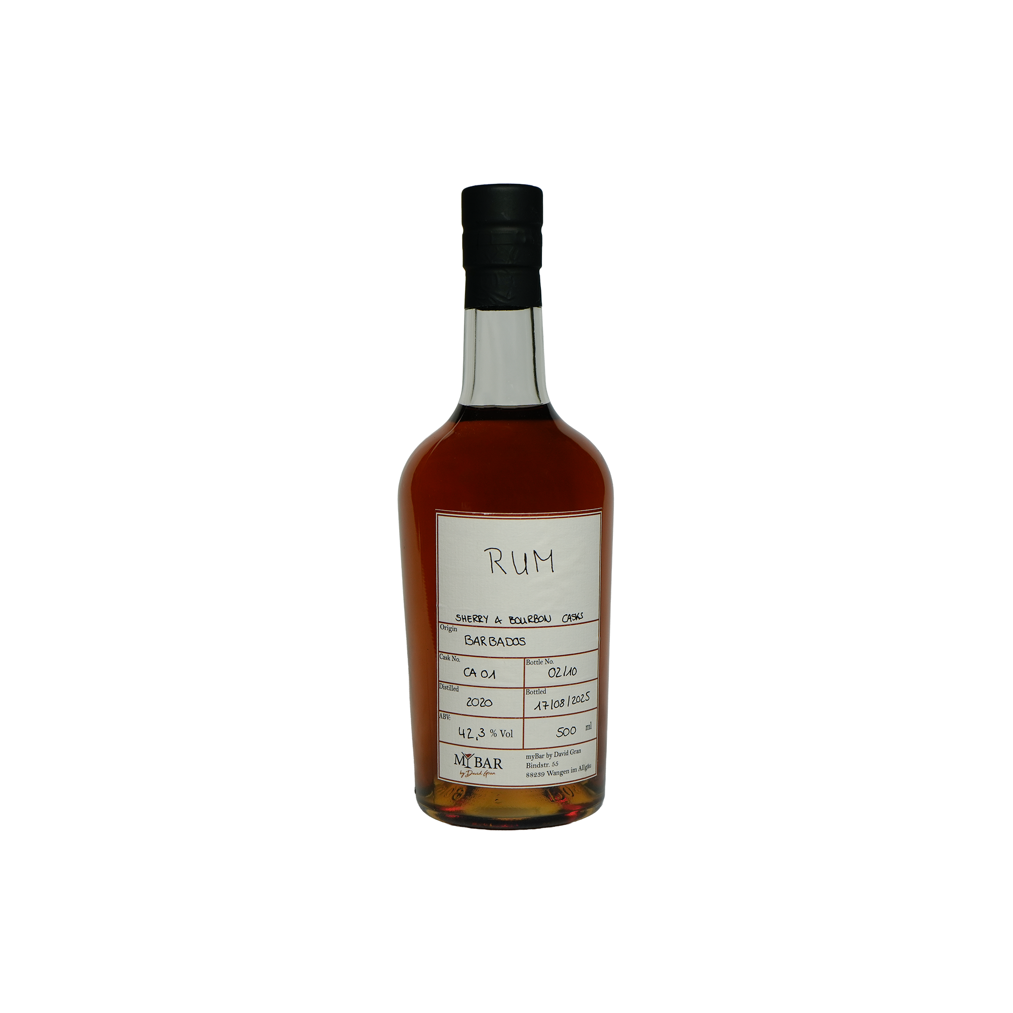 Ein Bild des Barbados Rums aus Bourbon & Sherry Fässern.