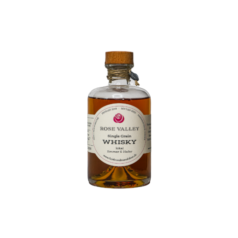 Ein Bild des Rose Valley Single Grain Whisky aus dem PX Fass.