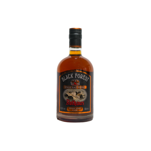 Ein Bild der Sonderedition des Single Malt Whiskys von Rothaus "Blackforest" Pinot Noir Cask 2022